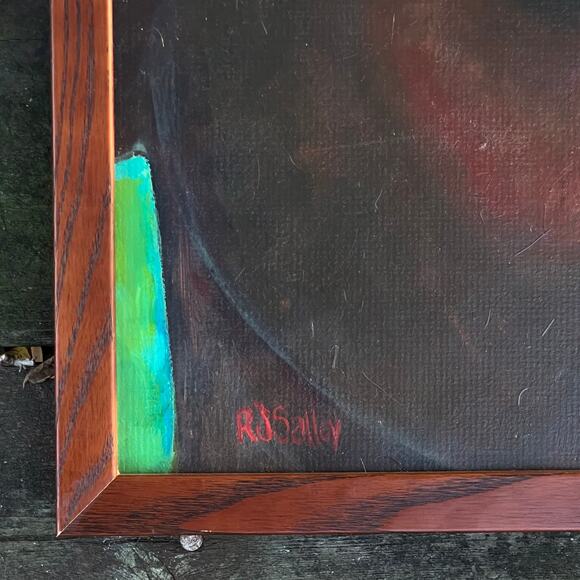 Raél Jero Salley Signed Original Framed Oil Painting Portrait Black Child Canvas - Picture 4 of 14